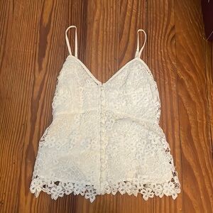 Abercrombie & Fitch white eyelet camisole